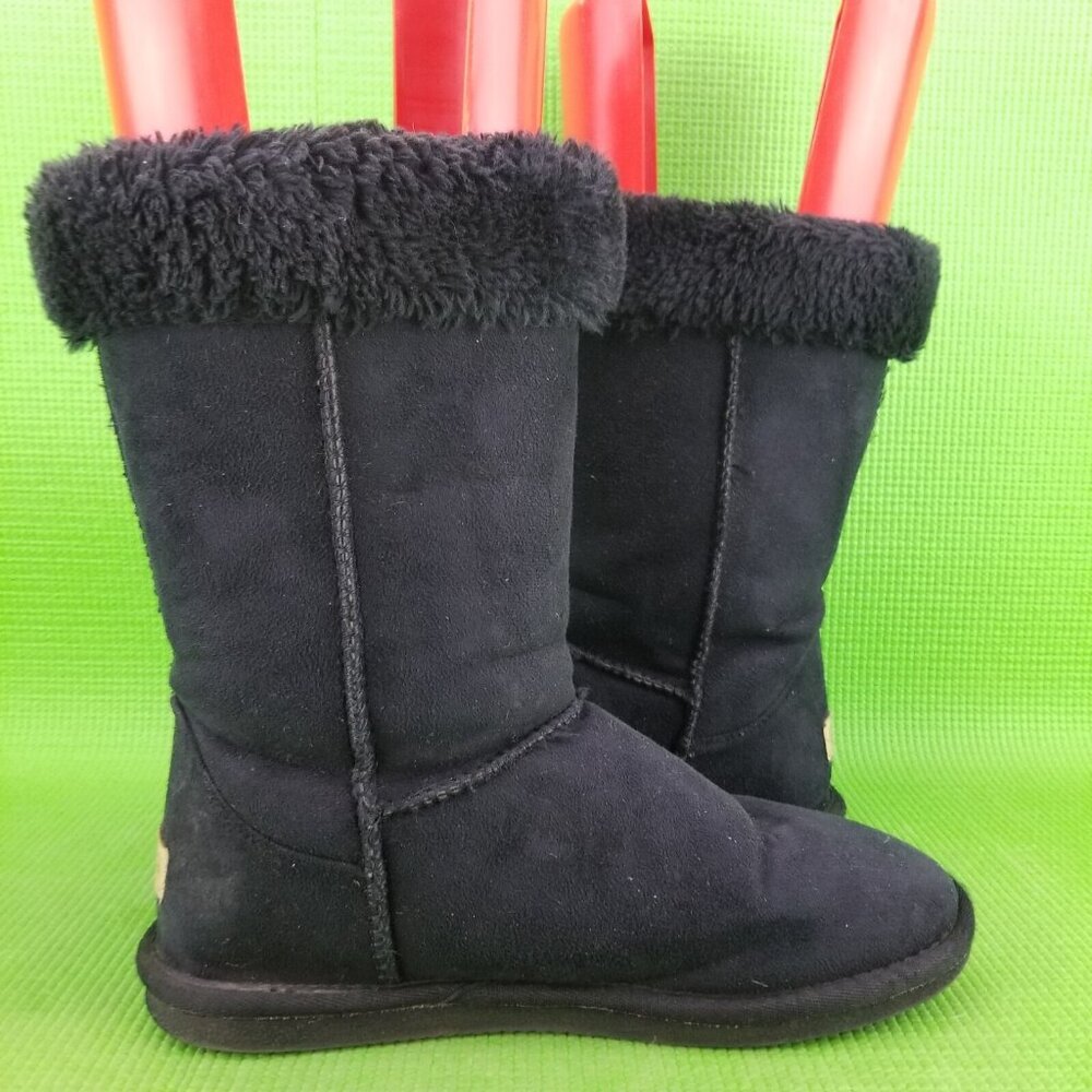 ✅Apres by Lamo BLACK Microfiber Faux Fur Lined Winter Boots Women's Sz 8 Comfort - Picture 10 of 11